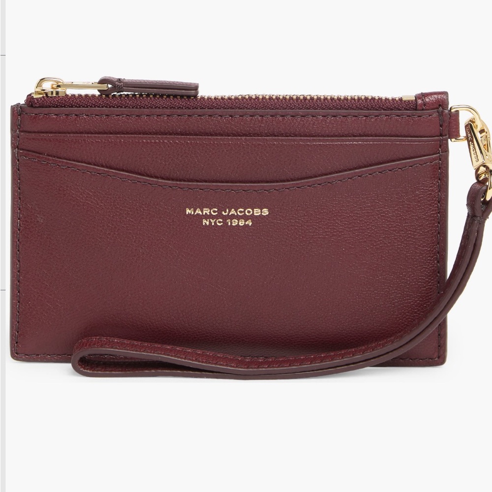 Marc Jacobs The Top Zip Leather Wristlet Wallet - Chianti